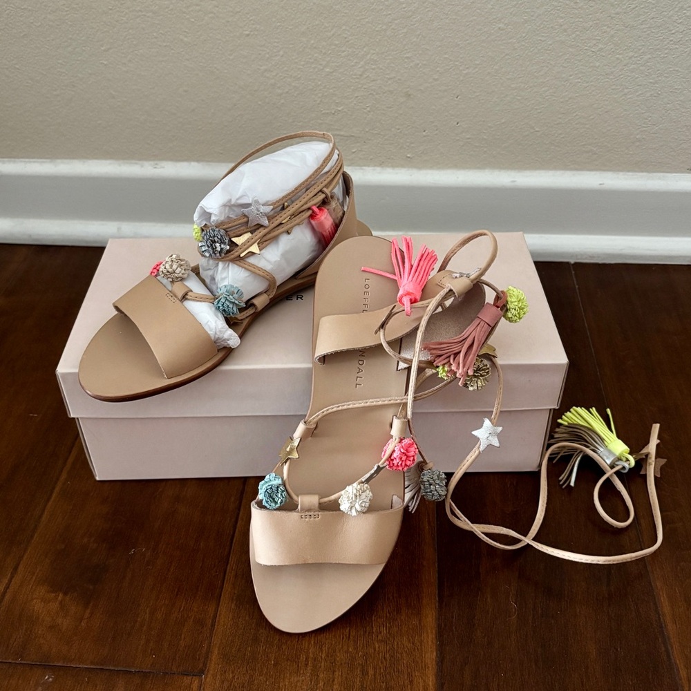 Loeffler Randall Multicolor Tassel Sandals
